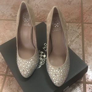 COPY - Vince Camuto Suede/Crystal Pumps